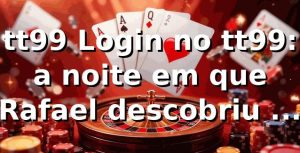 tt99 Login no tt99: a noite em que Rafael descobriu o “clique” certo 🎰